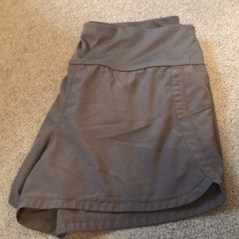 Gray Lined Running Shorts